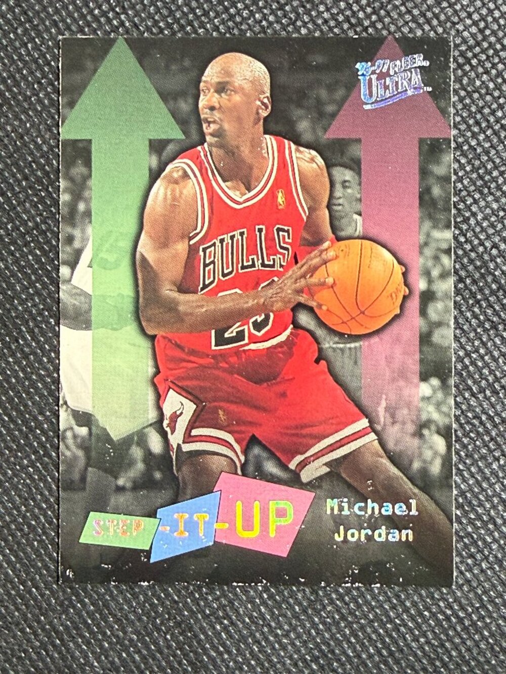 1996-97 Fleer Ultra Michael Jordan Step-It-Up Insert Card #280 Chicago Bulls